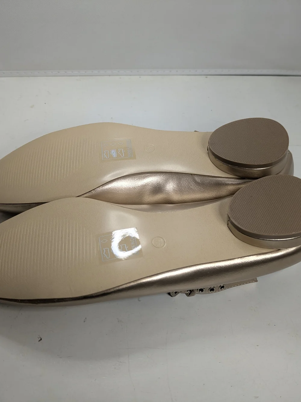 Matt & Nat Metallic Rose Gold Mary Jane Flats EU 39 Women's Vegan Ballet Shoes